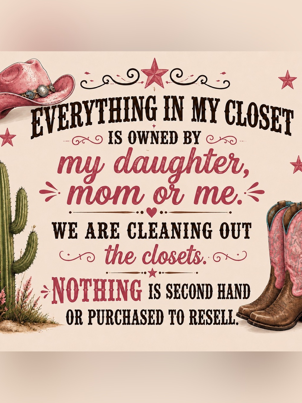 Cleaning out the closet